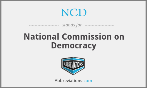 NCD - National Commission on Democracy