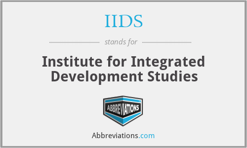 IIDS - Institute for Integrated Development Studies