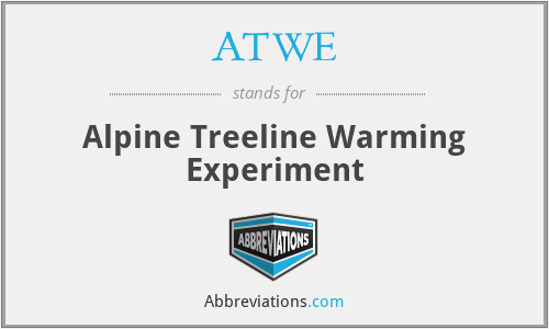 ATWE - Alpine Treeline Warming Experiment