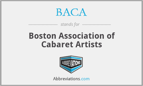 BACA - Boston Association of Cabaret Artists