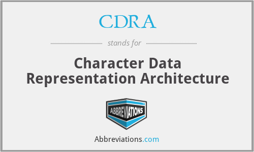 CDRA - Character Data Representation Architecture