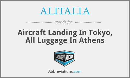 ALITALIA - Aircraft Landing In Tokyo, All Luggage In Athens