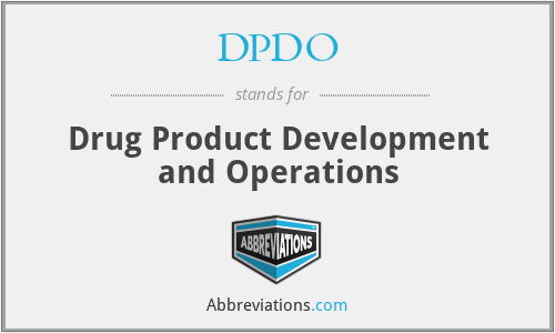 DPDO - Drug Product Development and Operations