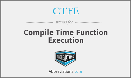 CTFE - Compile Time Function Execution