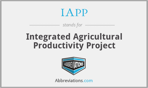 IAPP - Integrated Agricultural Productivity Project