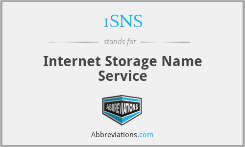 iSNS - Internet Storage Name Service