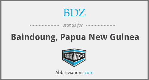 BDZ - Baindoung, Papua New Guinea