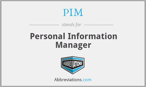 PIM - Personal Information Manager