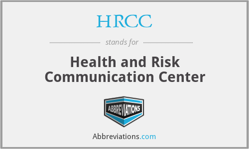 HRCC - Health and Risk Communication Center