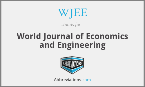 WJEE - World Journal of Economics and Engineering