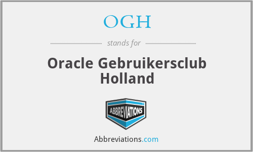 OGH - Oracle Gebruikersclub Holland