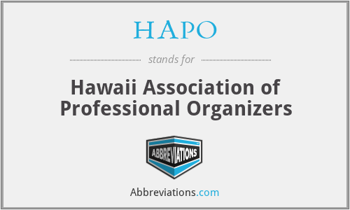 HAPO - Hawaii Association of Professional Organizers