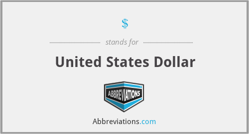 $ - United States Dollar