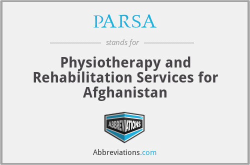 PARSA - Physiotherapy and Rehabilitation Services for Afghanistan