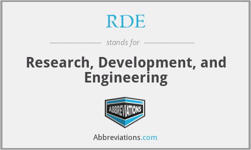 RDE - Research, Development, and Engineering