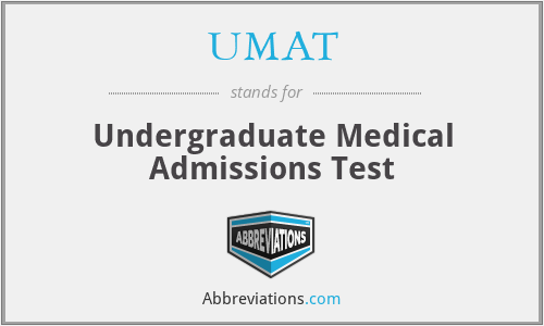 UMAT - Undergraduate Medical Admissions Test