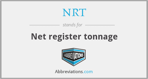 NRT - Net register tonnage