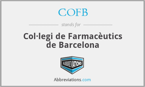 COFB - Col·legi de Farmacèutics de Barcelona