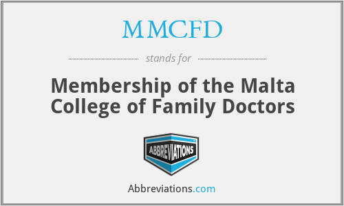 MMCFD - Membership of the Malta College of Family Doctors