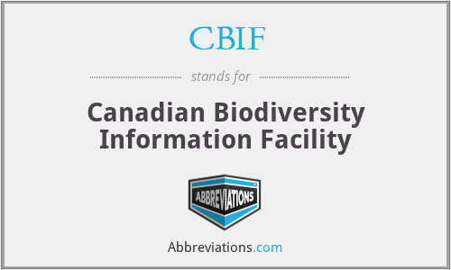 CBIF - Canadian Biodiversity Information Facility