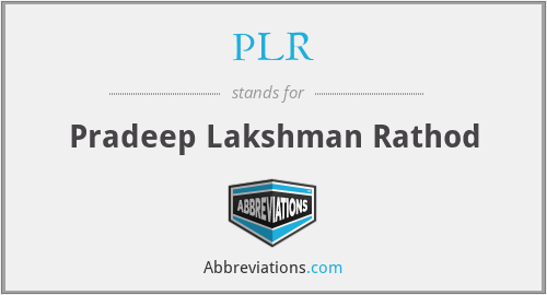 PLR - Pradeep Lakshman Rathod