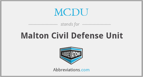 MCDU - Malton Civil Defense Unit
