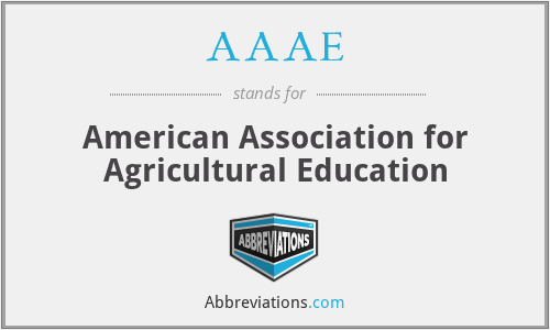 AAAE - American Association for Agricultural Education