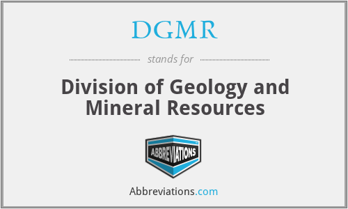 DGMR - Division of Geology and Mineral Resources