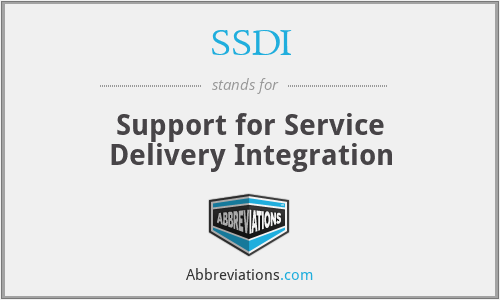SSDI - Support for Service Delivery Integration