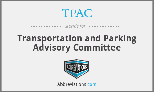 TPAC - Transportation and Parking Advisory Committee