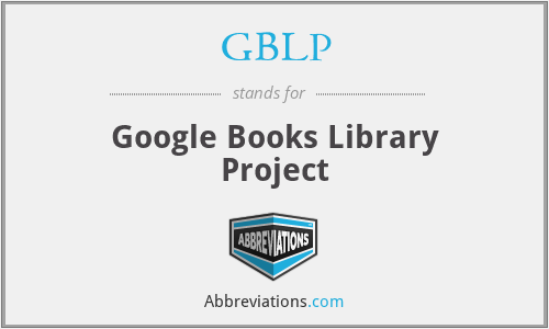 GBLP - Google Books Library Project