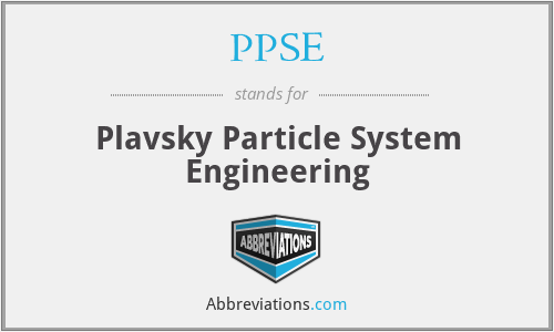 PPSE - Plavsky Particle System Engineering