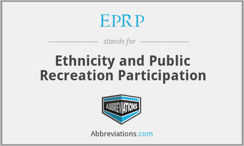 EPRP - Ethnicity and Public Recreation Participation