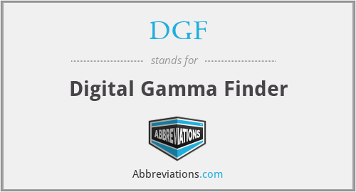 DGF - Digital Gamma Finder