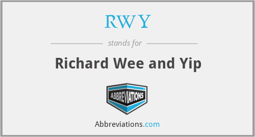 RWY - Richard Wee and Yip
