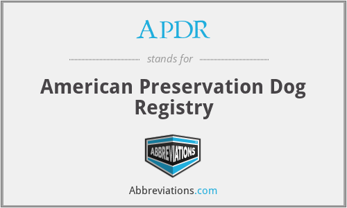 APDR - American Preservation Dog Registry