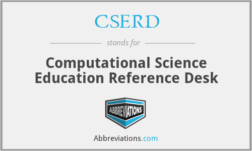 CSERD - Computational Science Education Reference Desk