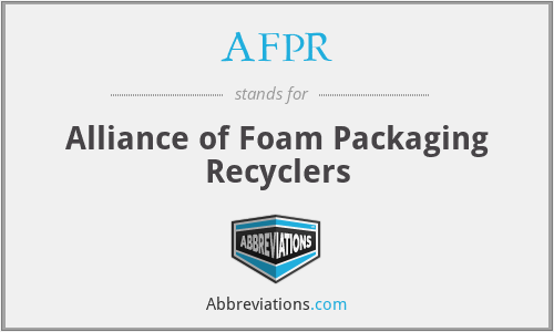 AFPR - Alliance of Foam Packaging Recyclers