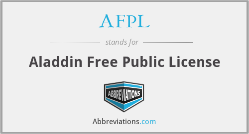 AFPL - Aladdin Free Public License
