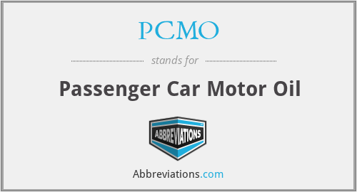 PCMO - Passenger Car Motor Oil