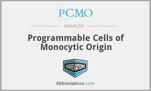 PCMO - Programmable Cells of Monocytic Origin