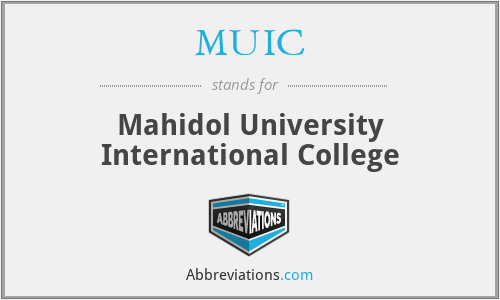 MUIC - Mahidol University International College
