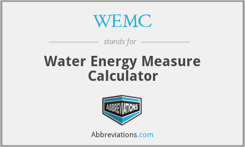 WEMC - Water Energy Measure Calculator