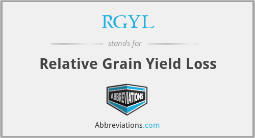 RGYL - Relative Grain Yield Loss