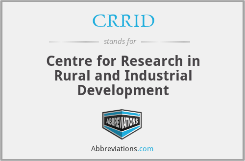 CRRID - Centre for Research in Rural and Industrial Development