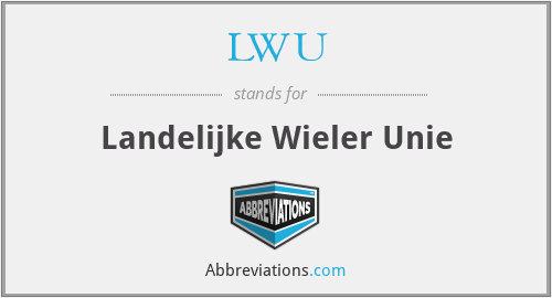 LWU - Landelijke Wieler Unie
