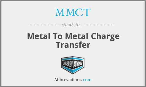 MMCT - Metal To Metal Charge Transfer