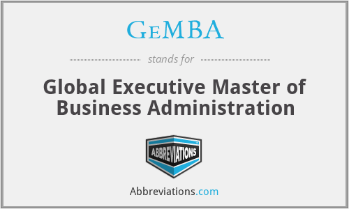 GeMBA - Global Executive Master of Business Administration