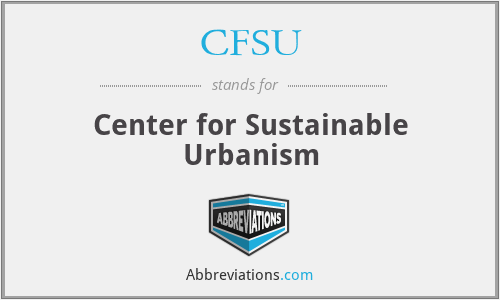 CFSU - Center for Sustainable Urbanism