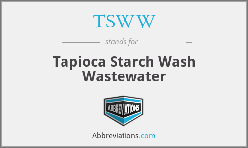 TSWW - Tapioca Starch Wash Wastewater
